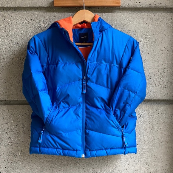 ❄️ Super Puffer Gap Kids S (6/7) Bright blue/orange - Picture 2 of 10